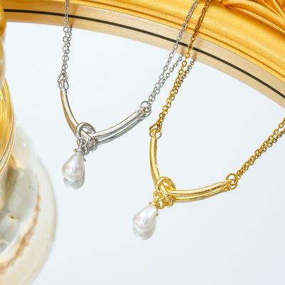 Perlenknoten-Halskette Mode Leichter Luxus Nische High-End-Halskette für Frauen