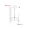 Space Saving Efficient Acrylic Side Table Display Rack with Storage Shelf, Small End Table for Living Room Bedroom