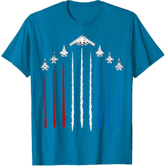USA Fighter Jets 4th of July Men Funny Patriotic T-Shirt