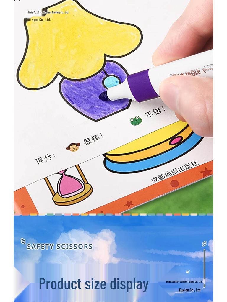 24-Color Washable Triangular Watercolor Pen Set for Kids