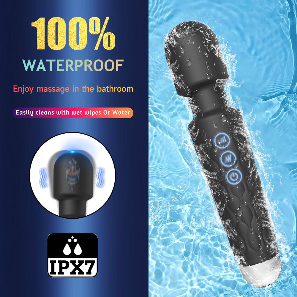 Powerful AV Vibrator Wand 20 Modes Clit Clitoris Stimulator Nipple G-spot Dildo Massager Female Masturbator Adult Sex Toys