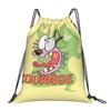 Custom Cowardlyes Dogs Anime Drawstring Bag for Training Yoga Backpacks Men Women Slapstick Sports Gym Sackpack