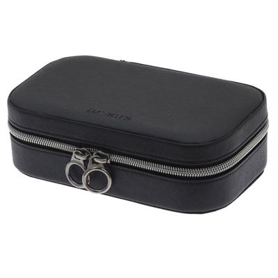 [Q9147] - Μαύρο κουτί κοσμημάτων με φερμουάρ 'Zip'n go' - 18x10. 3x5. 5 εκ