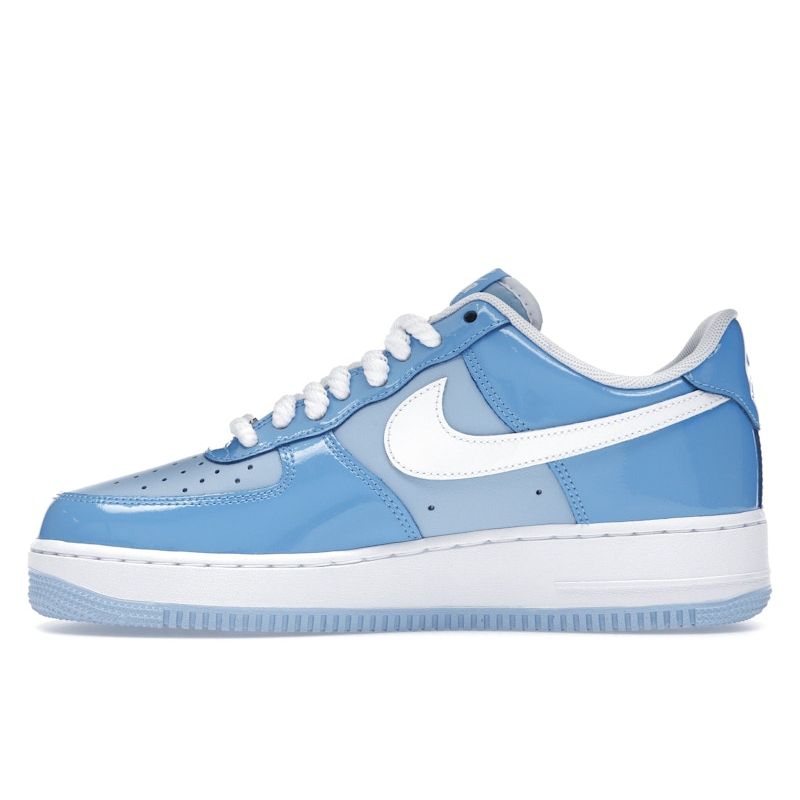 Nike Air Force 1 07 LV8 Psychic Blue Patent Men Sneakers University-Blue White HV9405-400