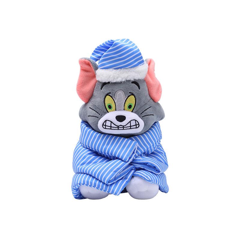 Tom and Jerry Winter Style Shivering Tom Cat Plush Doll Birthday Gift