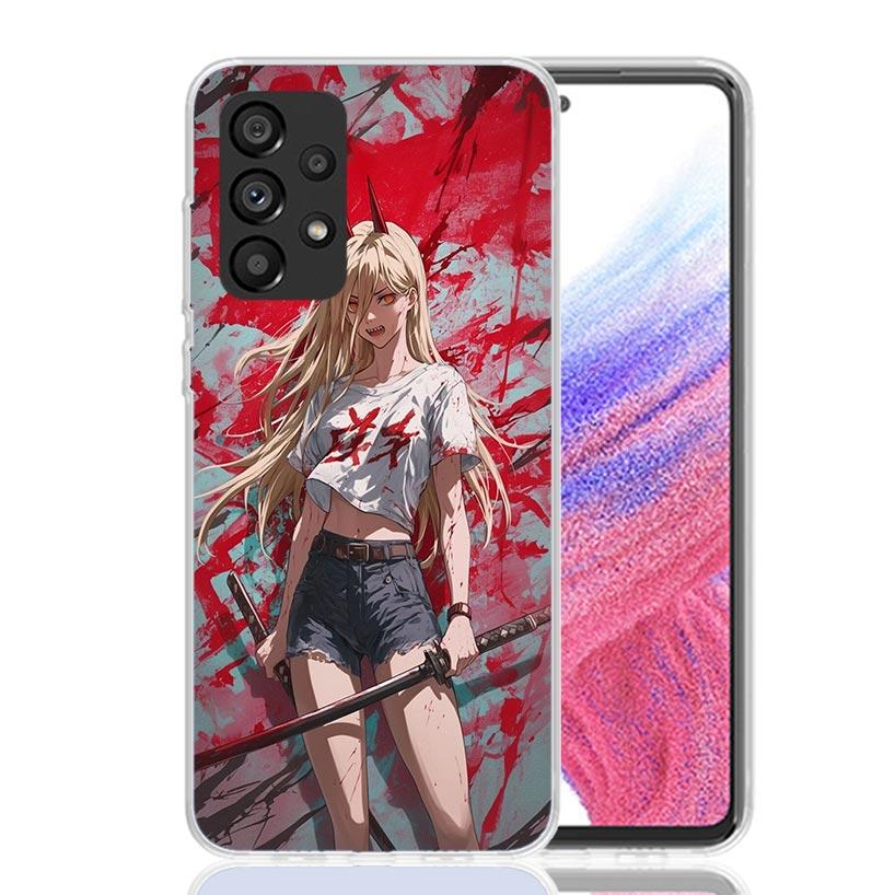 C-Chainsaw Mans Power Phone Case for Samsung Galaxy A52 A51 A50S A12 A22 A32 A72 A10S A30S A31 A71 Note 20 Ultra 10 Plus S10 Gal