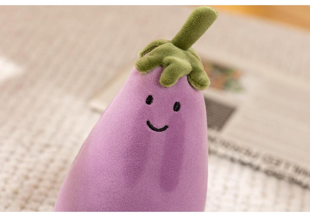 Barcelona Eggplant Teddy Bear Plush - Purple Gift Doll for Girls' Birthday