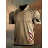 New European and American 3D digital men's American fashion polo shirt trend for summer