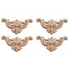 4x Wooden Carved Corner Onlay Furniture Applique Mouldings Decal DIY Home Decor