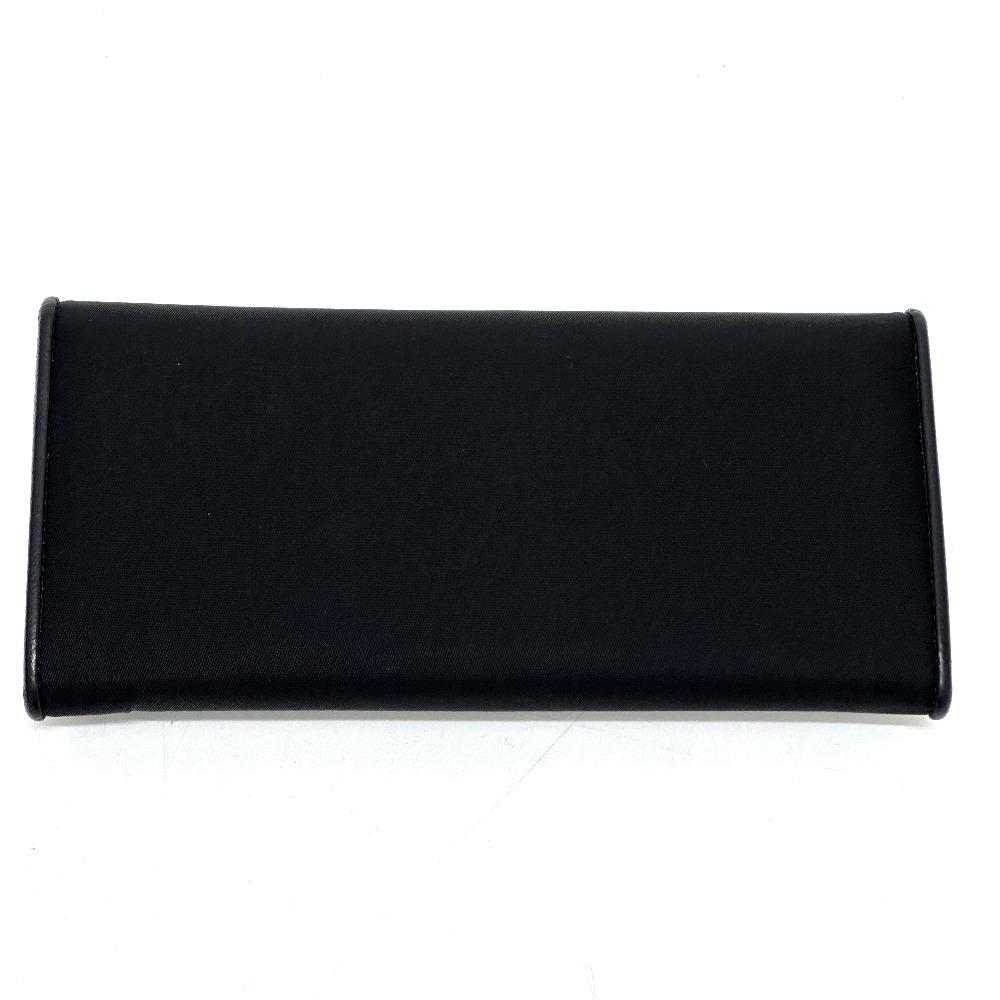 PRADA 1MH132 Triangle logo plate Long Wallet with Pass Case Flap Folded wallet