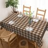 JIT, 1 Stück Einfaches kariertes Tischdecke in dunklem Kaffeebraun - Moderne minimalistische Tischdekoration - Wesentlicher Haushaltsgegenstand.PMJ