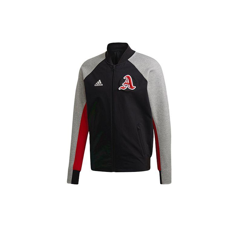 

Adidas Colorblock Sporty Бейсбольная куртка Мужская Верхняя одежда Черный Красный Серый FL3593