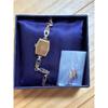 Used agete women's watch pink gold square type
