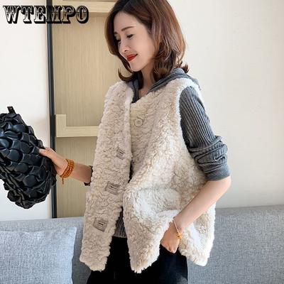 Casual Jacket Womens Vest Casual Sleeveless Cardigans V Neck Plush Warm Casual Cute Warm Vest Top
