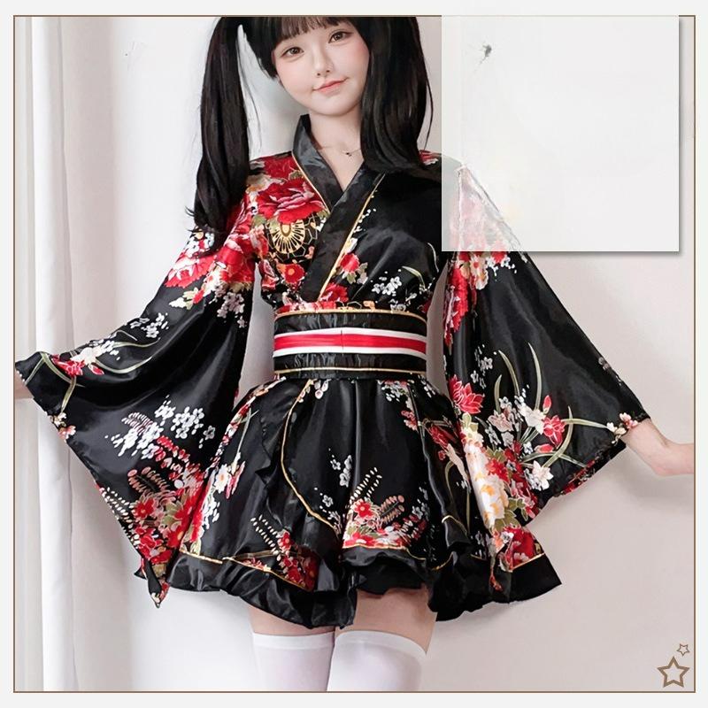 Tradiční Kimono Cosplay Kostým Letní Styl Potisk Vylepšená Yukata Kimono Dámský Oblek