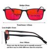 Orange Lens Blue Light Blocking Glasses for Gaming Work Better Sleep Square Frame Red Lens Men Anti Eye Strain