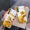 Golden Galloping Horse For Samsung Galaxy S20 FE S21 S22 S23 Plus S24 Ultra S25Ultra S21+ S9+ S22Plus Golden Glass Phone Case