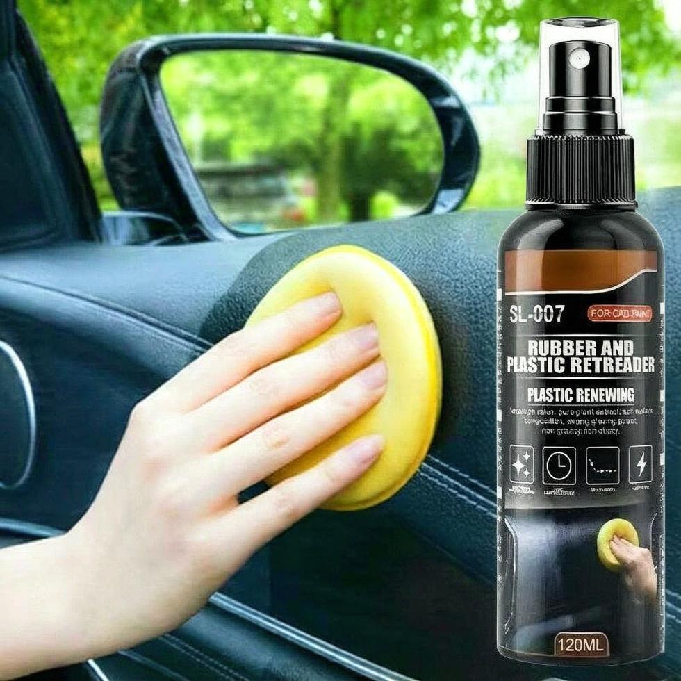 Kunststoff-Restaurator für Auto-Innenräume – Erneuerungsmittel für Armaturenbrett & Türverkleidungen, Anti-Aging Gummi-Pflege, Entfernt Oxidation & Vergilbung, Tiefenpflegendes Polish