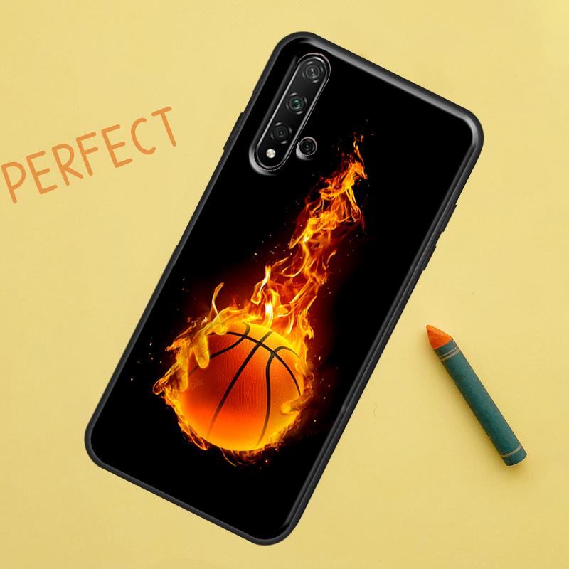 Basketball On Fire For Huawei Nova 5T 9 10 SE 7i 8i 11i 12i Y60 Y61 Y70 Y72 Y73 Y90 Y91 P20 P30 P40 Lite Case