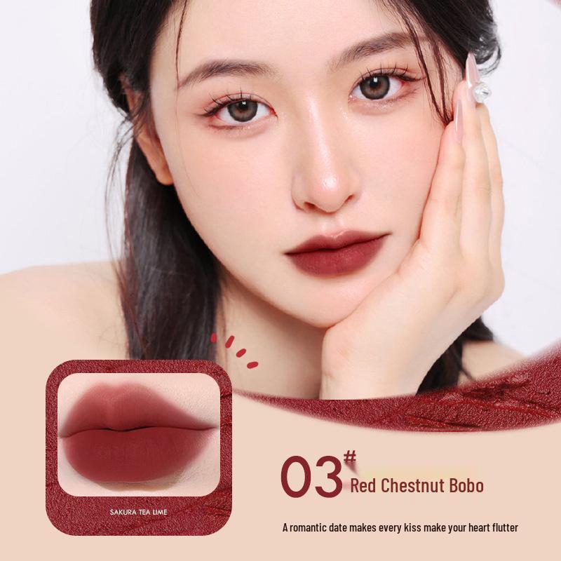 

Матовая помада-мусс TWG Velvet - Нелипкий, не скатывающийся блеск для губ для студентов 2g