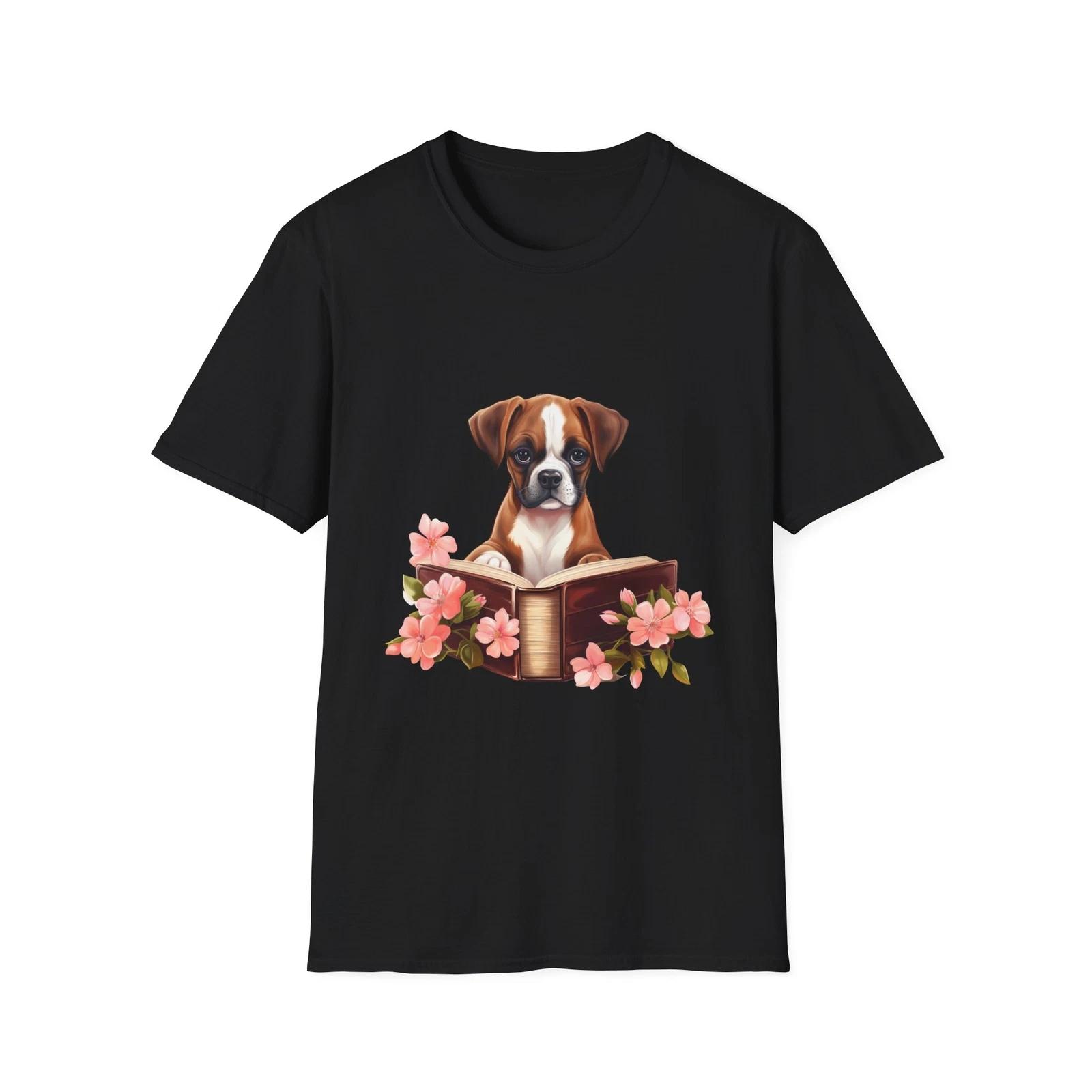 

Dog Lover s T-Shirt, Pet Apparel, Floral Graphic Tee, Gift for Animal Lovers, 4XL