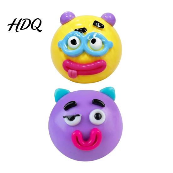 Sensory Stress Toy 1/2/5Pcs Dog Face Squeeze Toy Moldable Slow Rise Cartoon Expression Relaxation Hand Ball Relaxing Anxiety Relieving Fidget