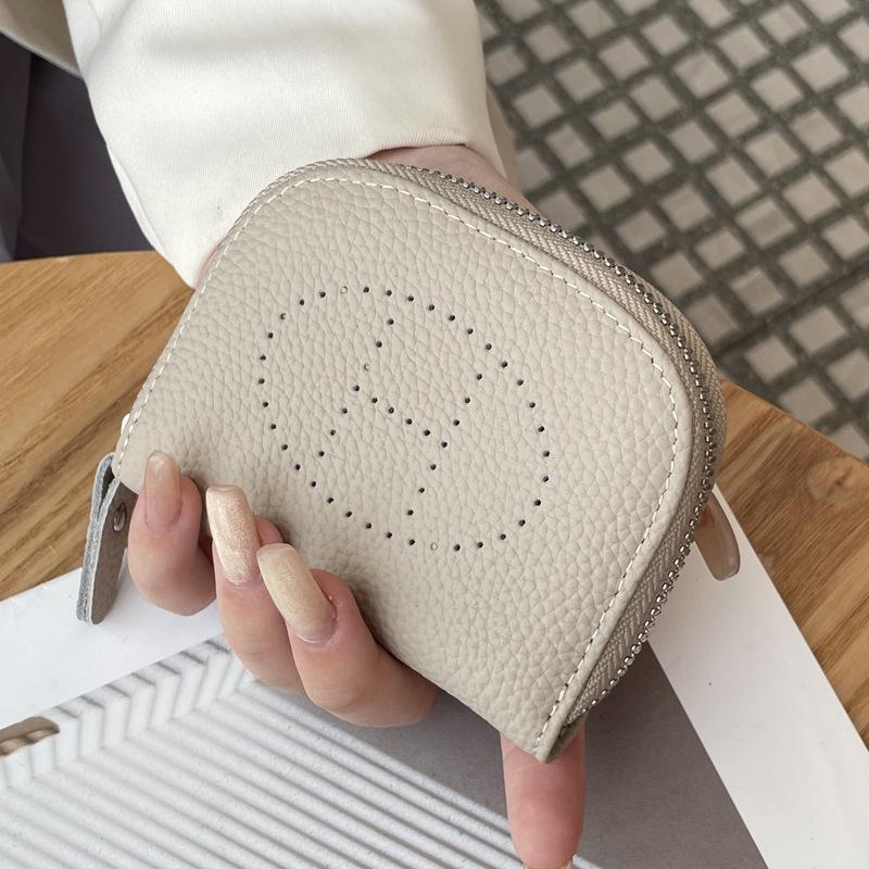 Women's Genuine Leather Card & Coin Purse - 2025 New Cowhide Key, Lipstick, ID Holder