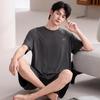 Men's Modal Summer Pajama Set: Short Sleeve & Shorts, Casual Plus Size Homewear