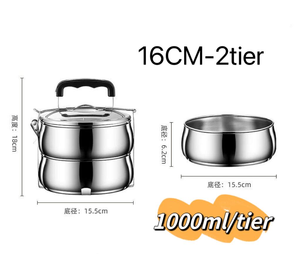 Food Container Storage Boxes Stainless Steel Lunch Box Set With Lock
