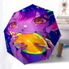 1pc Colorful Anime Character Outdoor Umbrella - Automatic Opening/Closing, Portable 3-Fold Design, 8-Bone Iron Frame, Perfect Gift for Fans, Trav