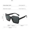 2Pcs New Square Rimless Cut Edge Sunglasses Women Men Punk One Piece Sun Glasses Ladies Round Face Uv400 Trends Outdoor Eyewear