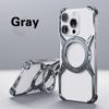 For iPhone 16 15 14 Pro Max Phone Case 360 Rotating Bracket Magnetic Rimless Metal Aluminum Alloy Shockproof Protection Cover