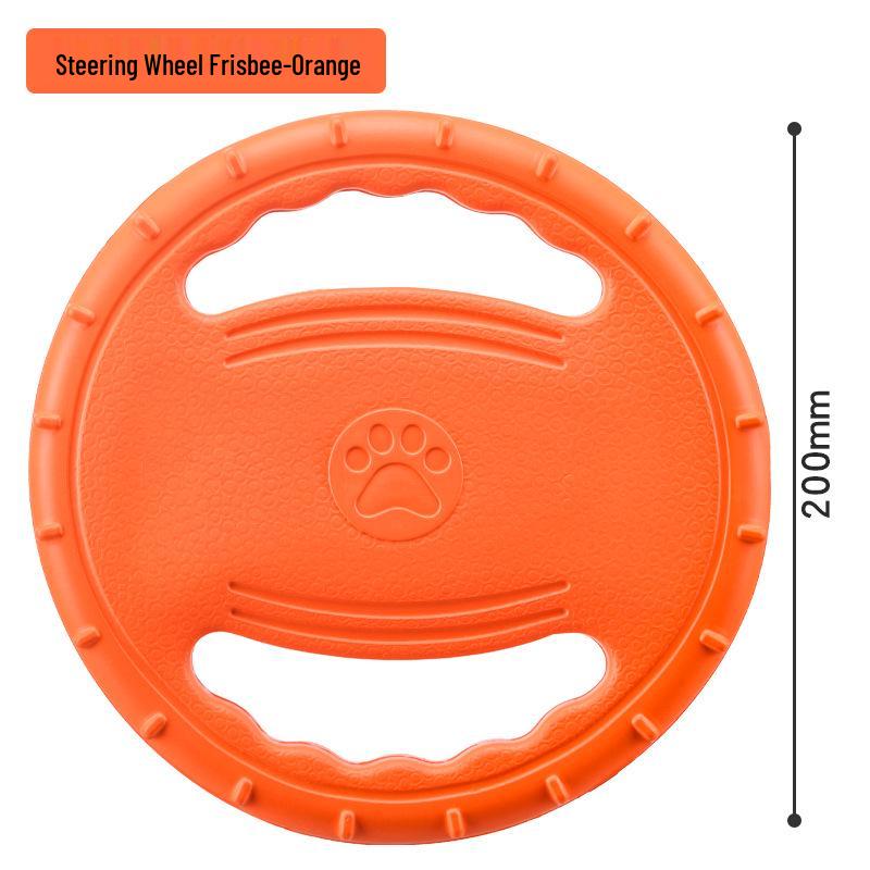 Aisenweil Steering Wheel Dog Soft Flying Disc - Interactive TPR Foam Floatable Pet Toy