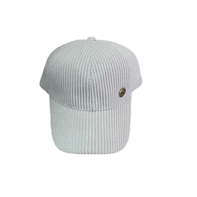 Hat Women's Autumn and Winter Versatile Baseball Cap Ins Niche Trendy Korean Version Versatile Letter Corduroy Baseball Cap Men