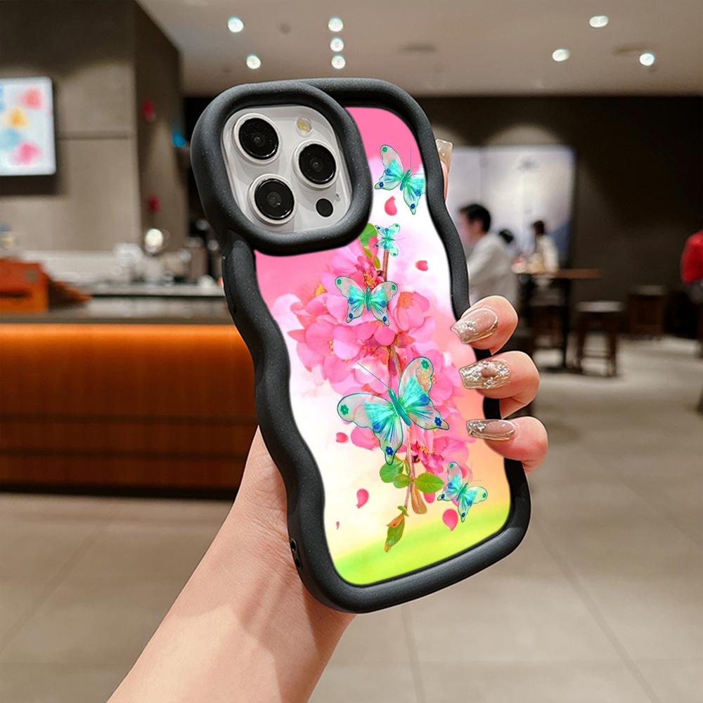 Macaron Soft TPU Phone Case for Xiaomi Poco X3 X5 X6 M6 Pro Redmi 12C 13C Redmi Note 10 11 12 13 Pro 10s 11s 12s Cover Ae65 Butterfly Flower Art Cute