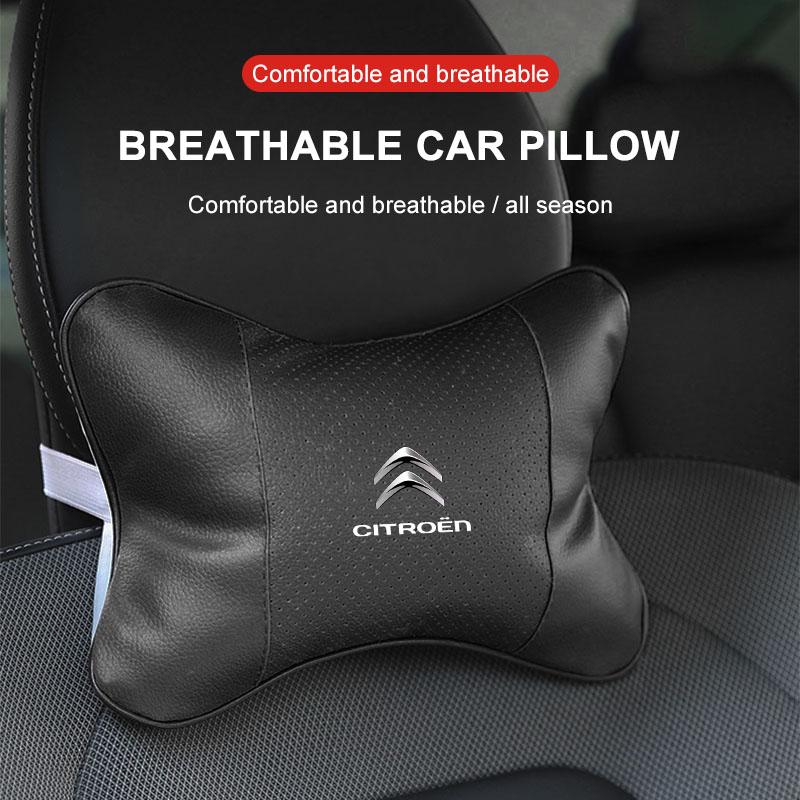 Leather Car Interior Seat Headrest Neck Pillow Car Accessories For Citroen C1 C2 C3 C4 C5 C6 C8 C4L DS3 DS4 DS5 DS5LS DS6