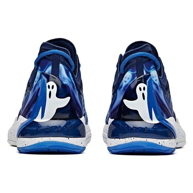 Anta Hayward GH1 Low Halloween Stoßdämpfung Rutschfest Abriebfest Low-Top Basketballschuhe Herren Sneaker Blau Weiß 112041103-3