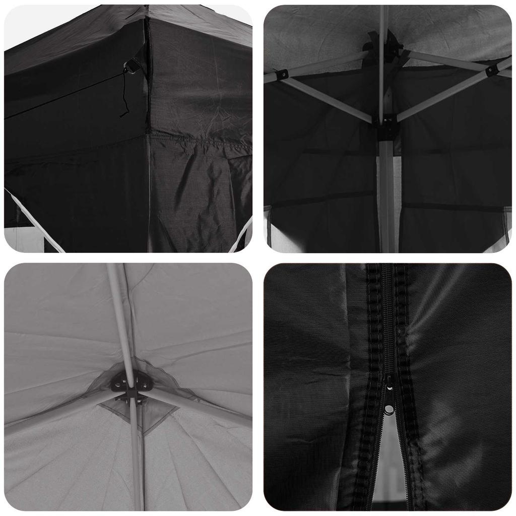Pop Up Party Tent 192 X 192 X 245 Cm Black