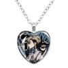GACHIAKUTA Halskette Glas Herzform Anhänger Halskette Gachiakuta Zeichentrickfigur Halskette Schmuck Dekoration Fans Sammeln Geschenk