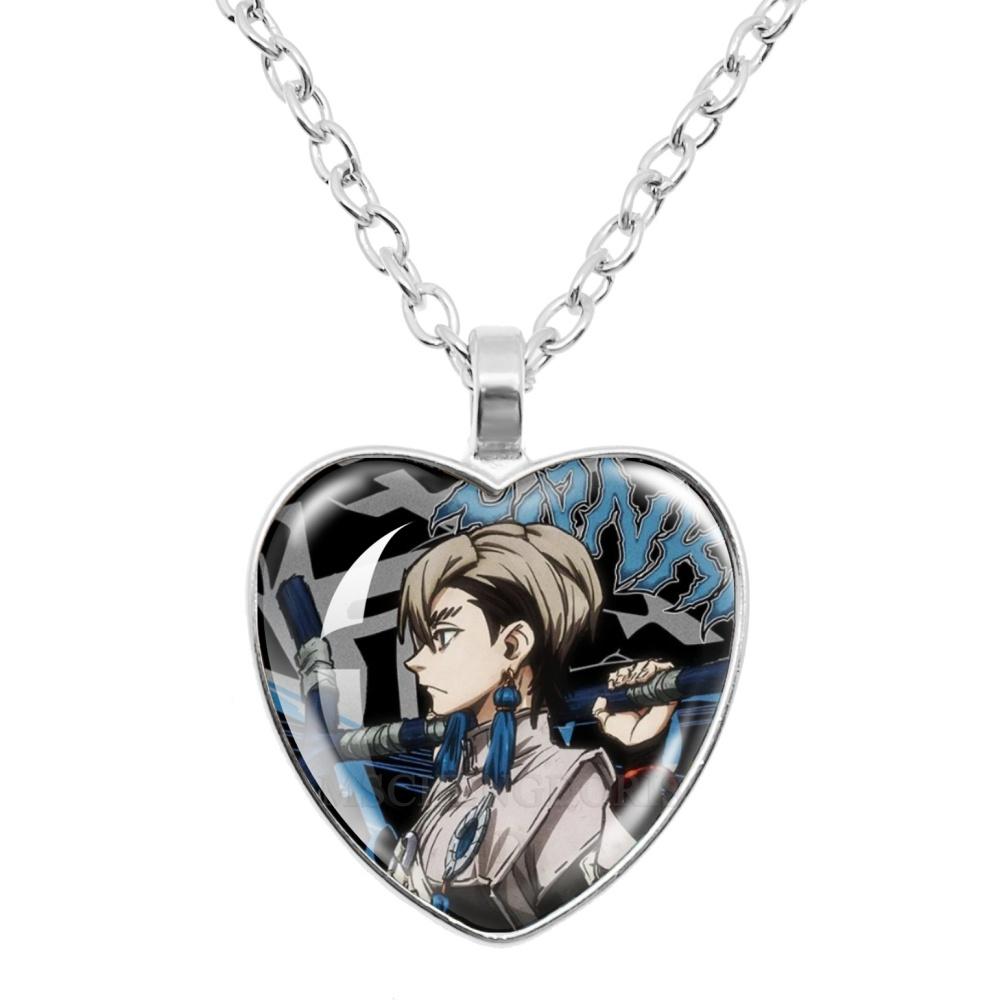 GACHIAKUTA Halskette Glas Herzform Anhänger Halskette Gachiakuta Zeichentrickfigur Halskette Schmuck Dekoration Fans Sammeln Geschenk