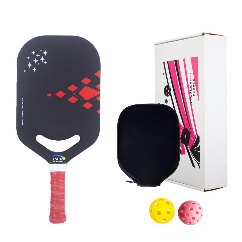 Professional Carbon Fiber Pickleball Paddle T700 One-Piece Hot-Press Frameless Smile Design Tournament Training