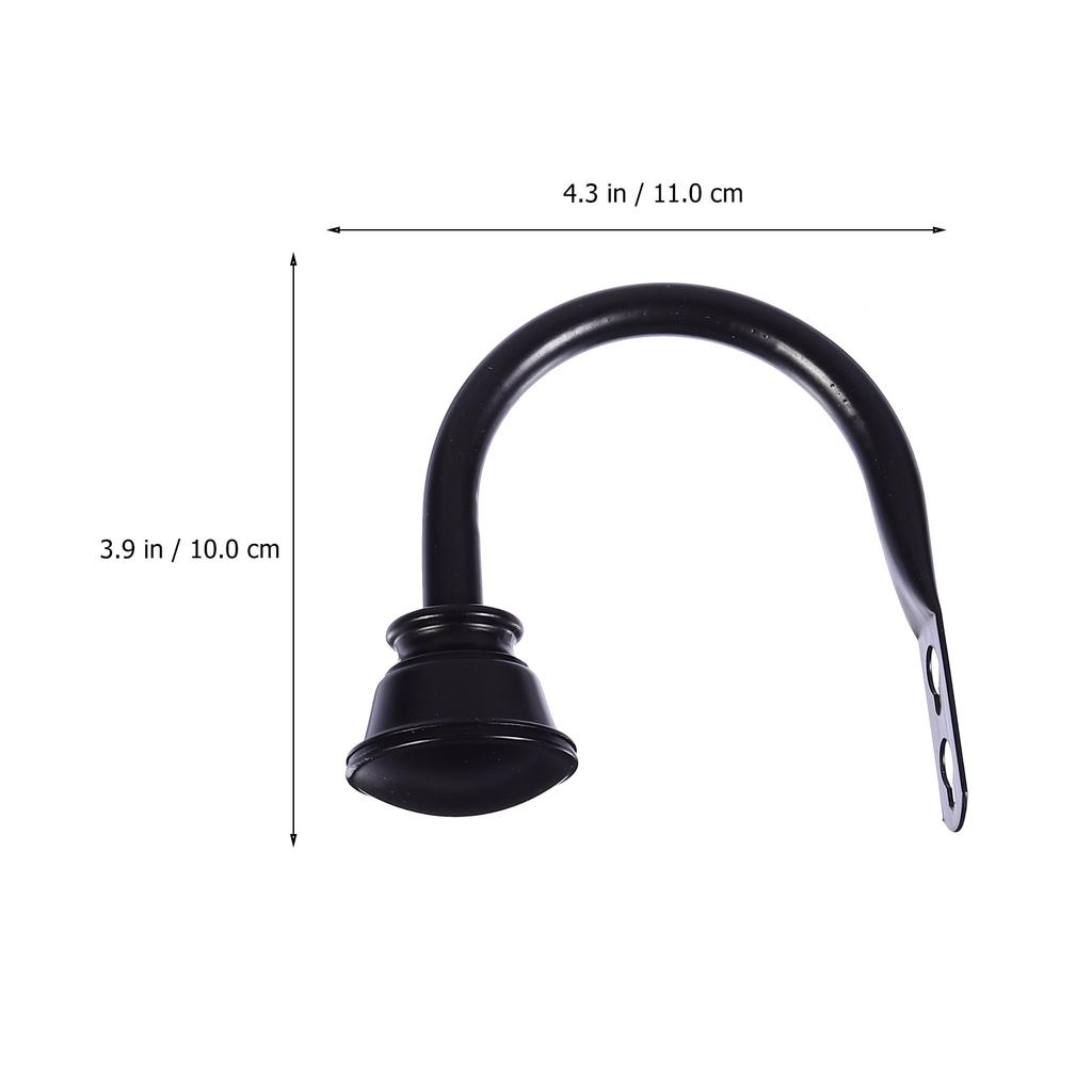 2pcs Curtain Hooks Wall Mounted U-Shape Holdbacks For Home Decor Multi Use Iron Hangers Bedroom Bathroom Kitchen Garage