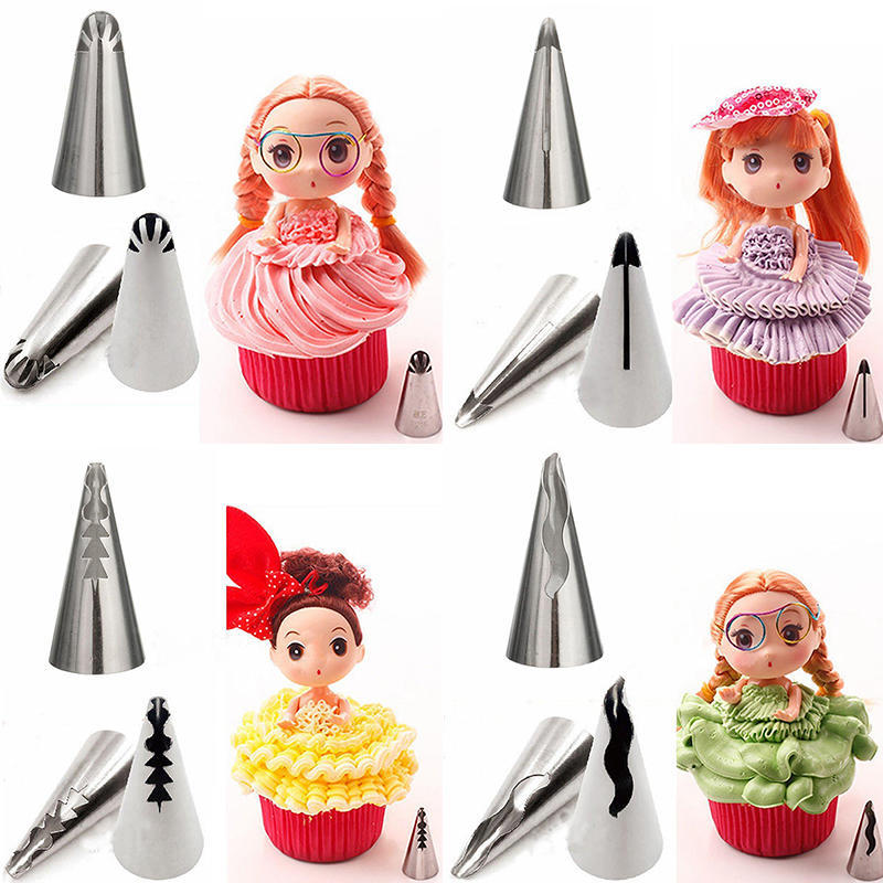 Dolls Dress Korean Bobbi Ruffle Icing Piping Tips Stainless (7 Pcs Lot)