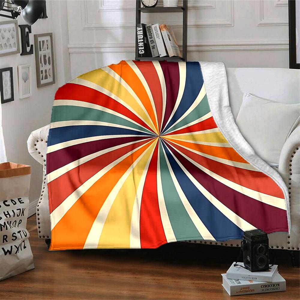 1 Stück Decke mit Sonnenstrahlmuster, Leichte Flanelldecke für Sofa, Bett, Reisen, Camping, Wohnzimmer, Büro, Couch, Stuhl und Bett