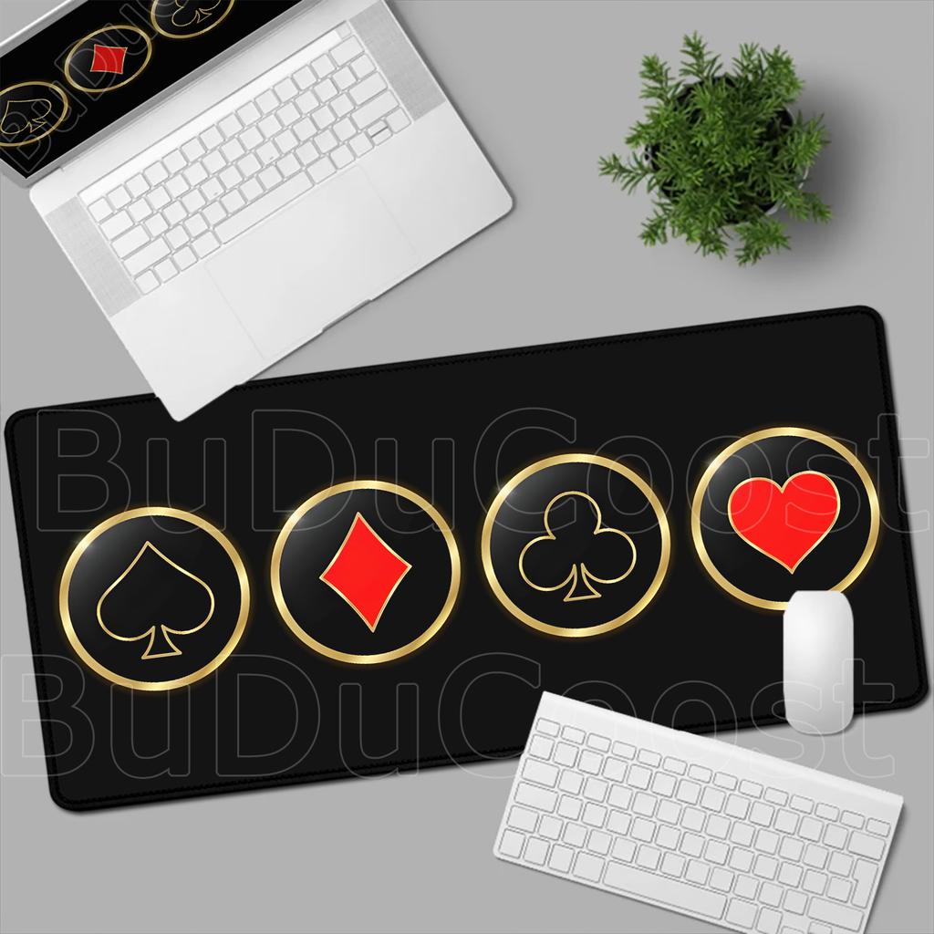 E-Sport Spiel Poker Mauspads Groß Computer Laptop Gamer Schreibtischmatten XXL Gummi Anti-Rutsch Gaming Tastatur Mauspads PC Zubehör