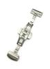 CASSIS Watch Strap with D-Buckle (PBF D-BUCKLE), Satin Finish, 14mm, Silver, with Replacement Tool, CASSS014