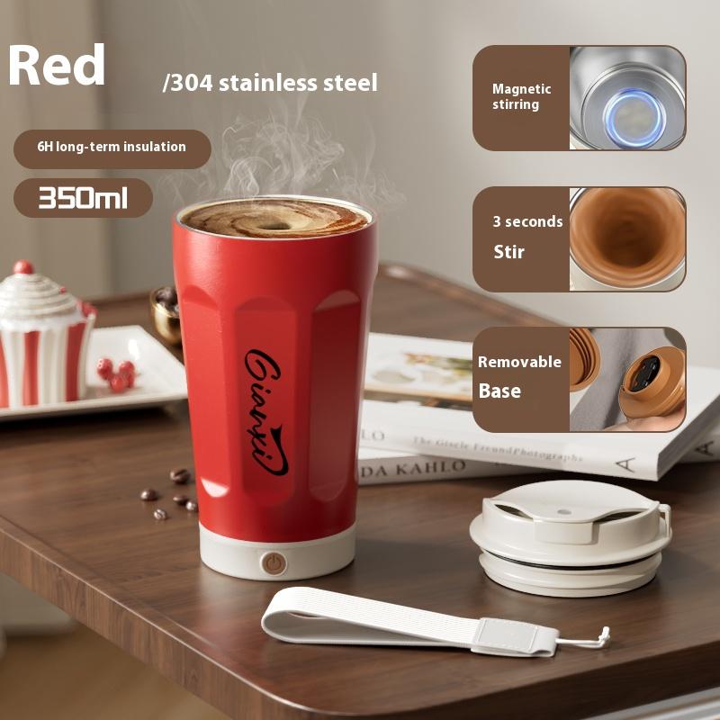 Red 350ML Stainless Steel Thermo Bottle Home And Kitchen Thermal Water Bottle Portable Electric Mixing Coffee Thermal Mug