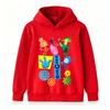 Kids Boys Girls Hoodie Cartoon Character Print Long Sleeve Casual Pullover Sweatshirt for Children Daily Wear