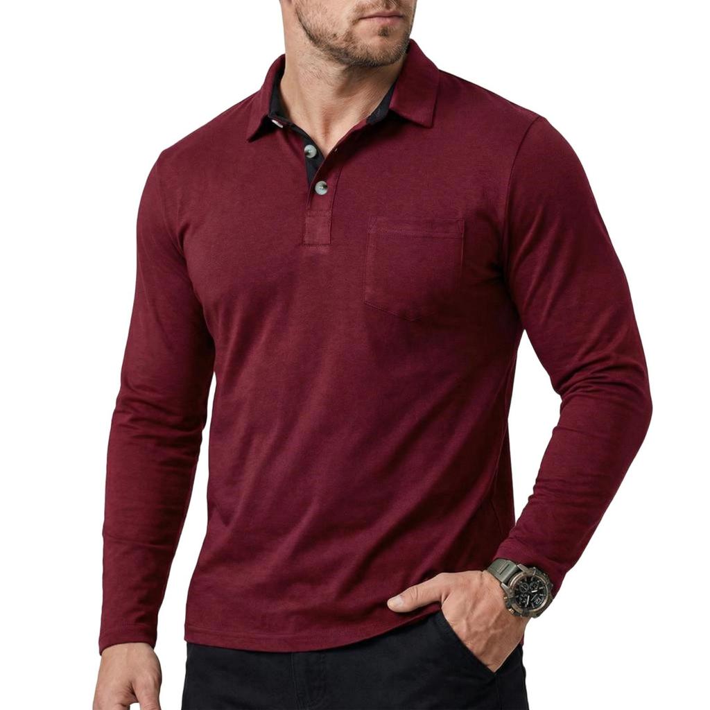 Men's Loose And Casual Base Layer Shirt, Men's Long-sleeved Lapel Top