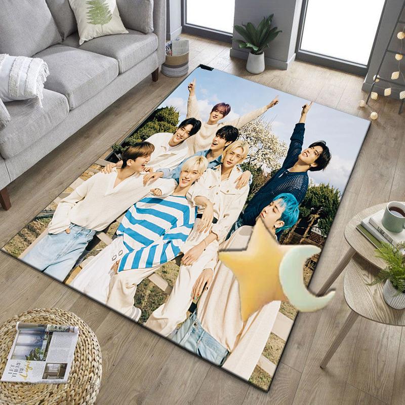 K-pop Stars In Urban Vibes Office Rug Chair Mat, Game Carpet, Suitable for Front Door, Bedroom, Living Room, Desk, Holiday Gift
